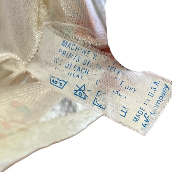 Vanity Fair Vintage 60s Boho Pastel Floral Two Piece Lingerie Slip Peignoir Set - Picture 16 of 16